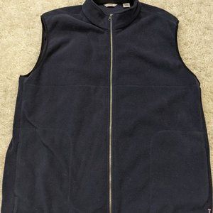Izod Fleece Zip Up Vest Blue Size XXL